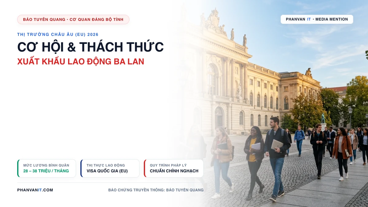 Báo Tuyên Quang đưa tin về xuất khẩu lao động Ba Lan