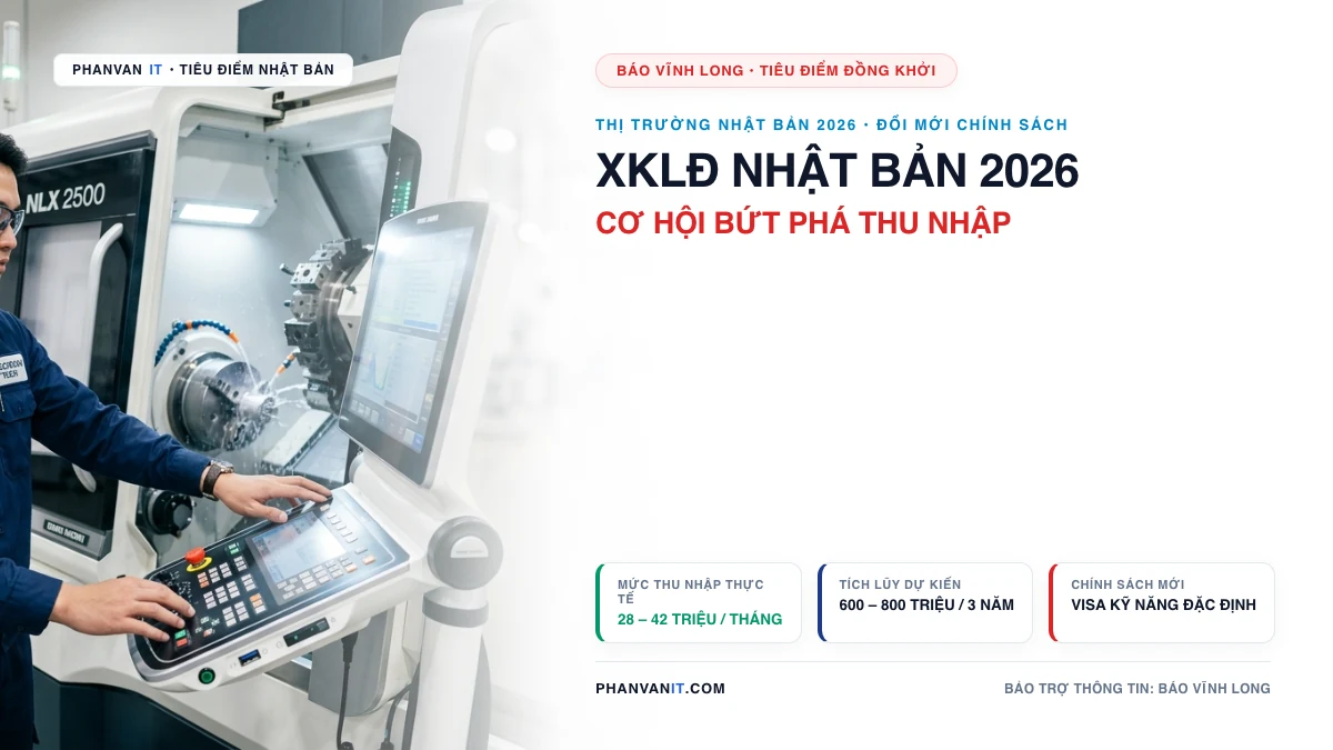 Báo Vĩnh Long đánh giá xuất khẩu lao động Nhật Bản 2026