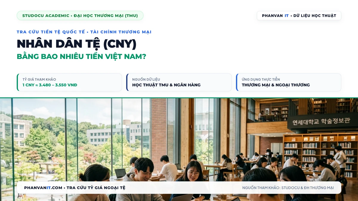 Tài liệu tham khảo tỷ giá Nhân dân tệ Đại học Thương Mại trên StuDocu