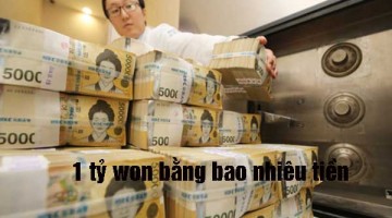 1 tỷ won bằng bao nhiêu tiền Việt