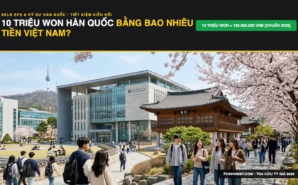 10 Triệu Won Bằng Bao Nhiêu Tiền Việt Hôm Nay? Bảng Quy Đổi Lương & Du Học Hàn