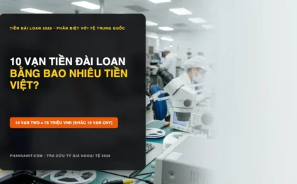 10 Vạn Tiền Đài Loan Bằng Bao Nhiêu Tiền Việt? Phân Biệt Vạn Tệ Đài Loan & Trung Quốc