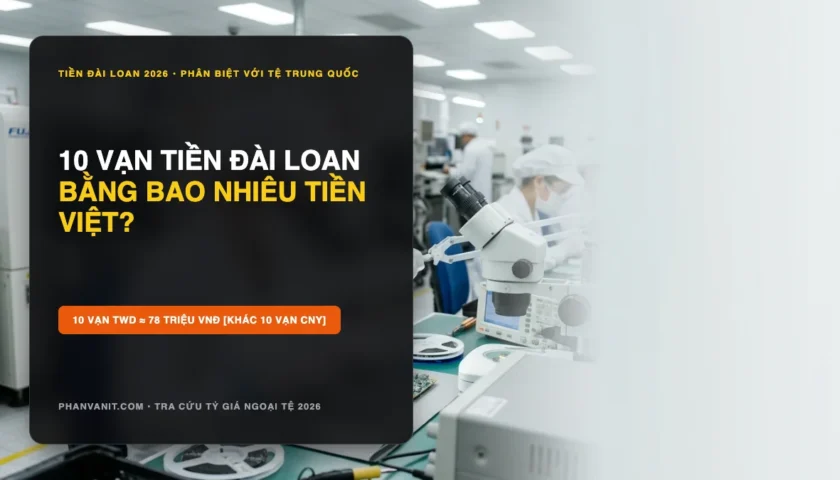 10 Vạn Tiền Đài Loan Bằng Bao Nhiêu Tiền Việt? Phân Biệt Vạn Tệ Đài Loan & Trung Quốc