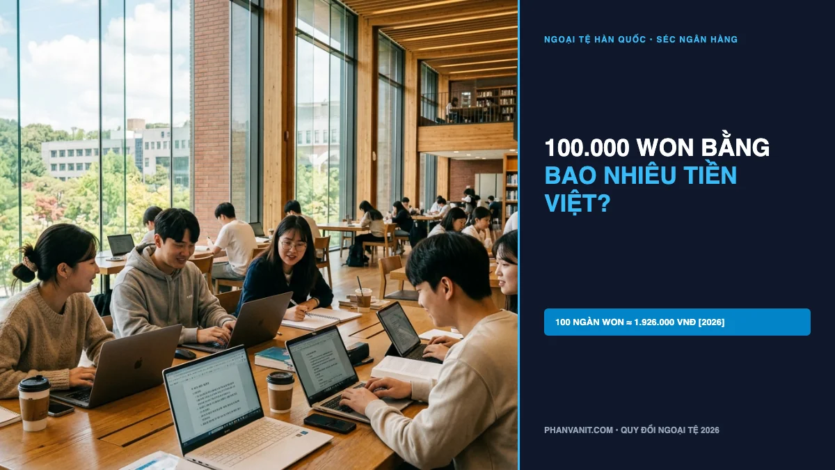 100.000 Won Bằng Bao Nhiêu Tiền Việt Nam? Hướng Dẫn Đổi Tiền Hàn Tỷ Giá Tốt