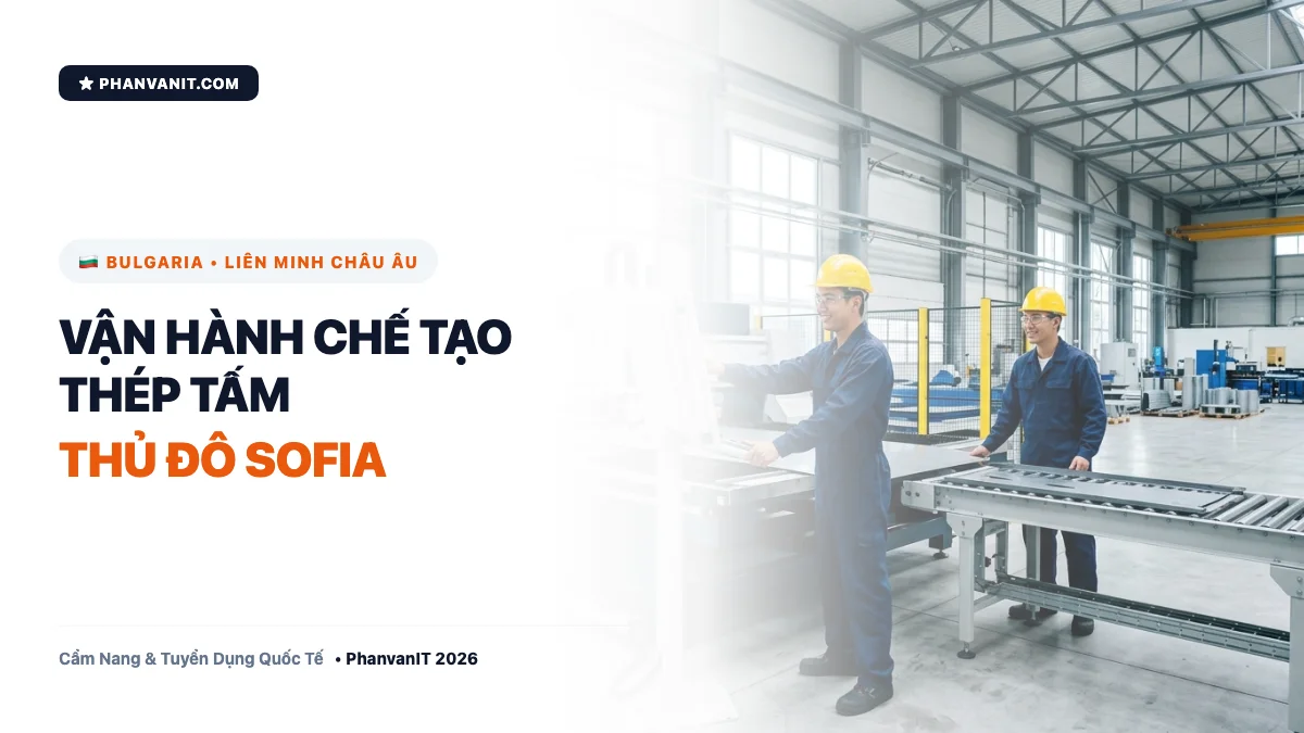 Đơn Hàng Châu Âu Bulgaria: Tuyển 06 Nam Chế Tạo & Gia Công Thép Tại Sofia (Miễn Phí Nhà Ở 100%)