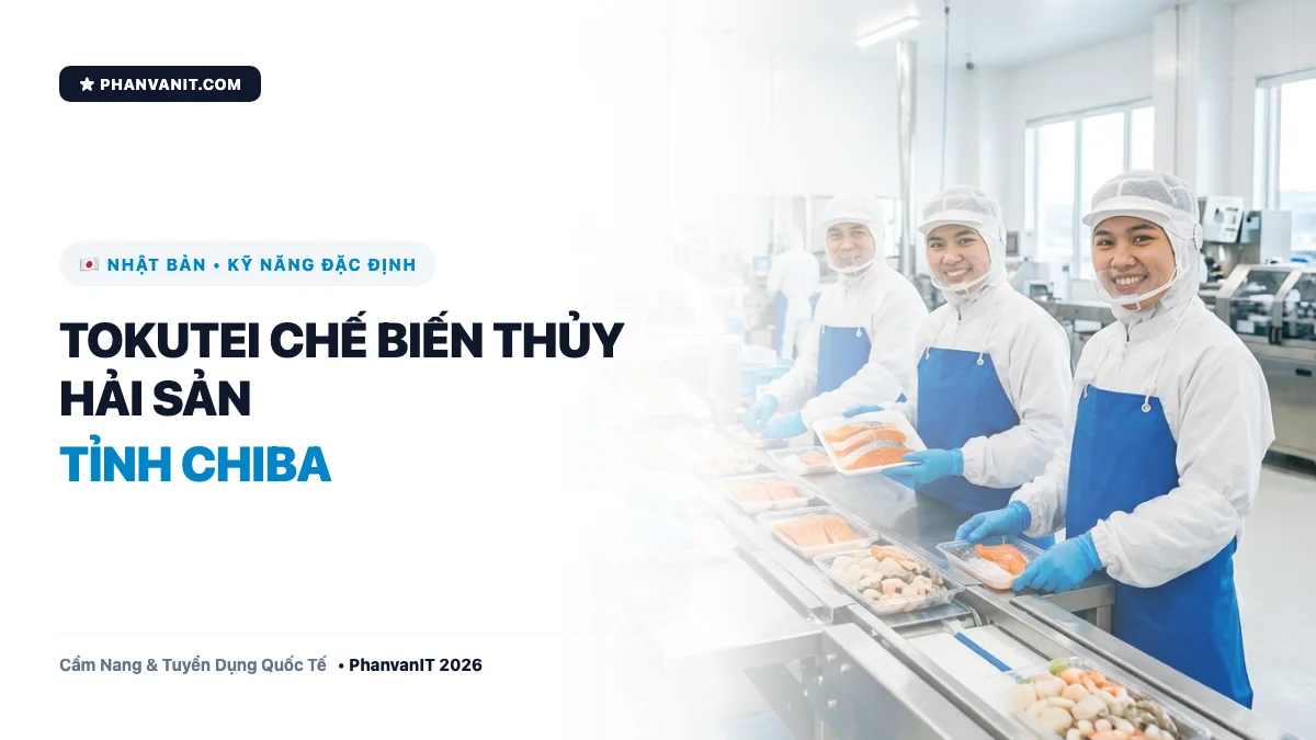 Đơn Hàng Tokutei Nhật Bản: Tuyển 03 Nam 03 Nữ Chế Biến Thủy Sản Tại Chiba (Thu Nhập 24–28 Man)