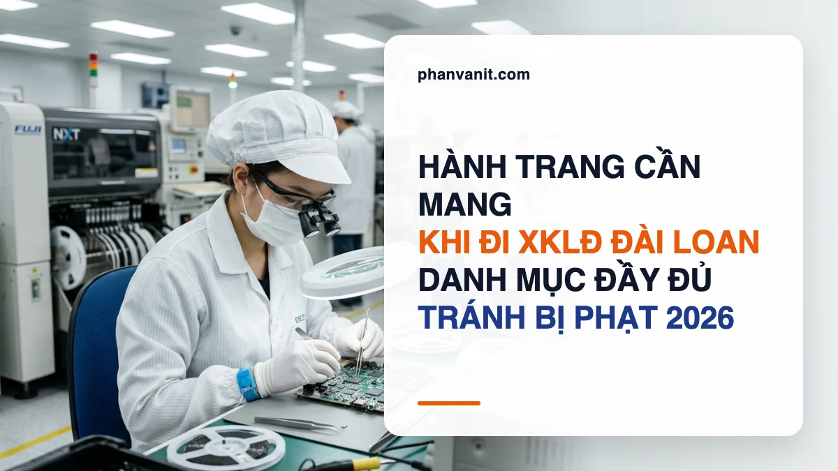 Những Đồ Cần Mang Khi Đi XKLĐ Đài Loan 2026: Hành Trang Đầy Đủ & Thủ Tục Nhập Cảnh Sân Bay