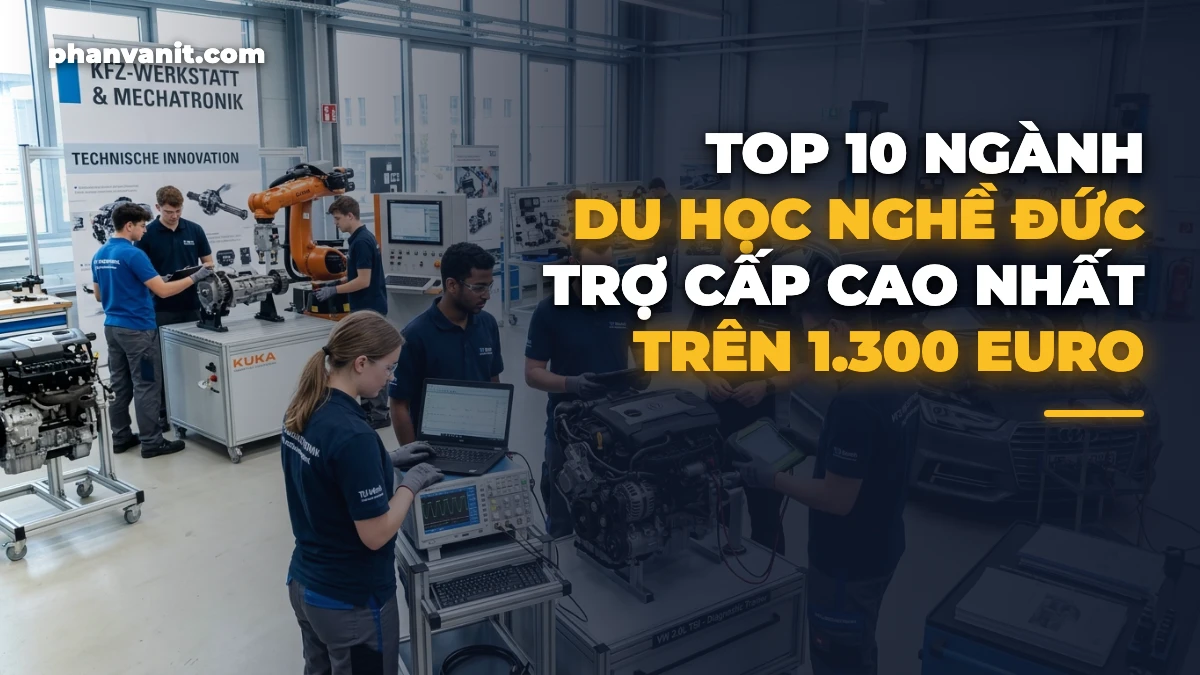 Top 10 Ngành Du Học Nghề Đức Có Trợ Cấp Cao Nhất Trên 1.300 Euro [2026]