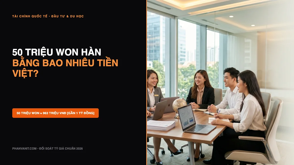 50 Triệu Won Bằng Bao Nhiêu Tiền Việt Nam? Quy Đổi Tài Sản & Chuyển Tiền Hàn – Việt