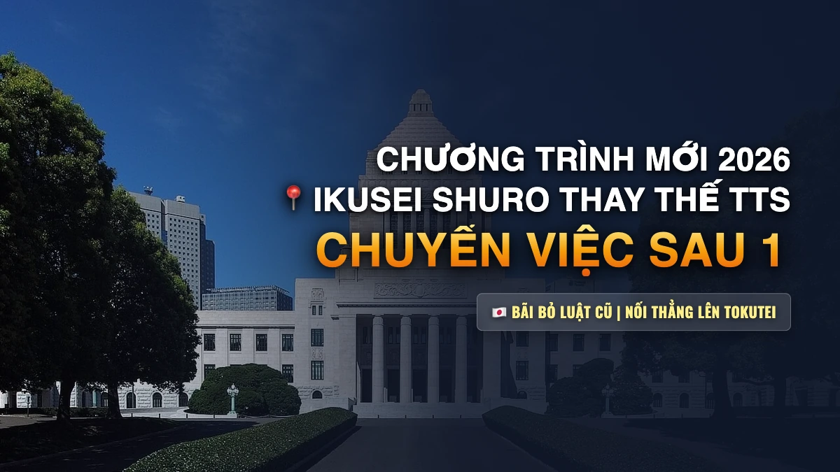 Chương Trình Ikusei Shuro (Đào Tạo – Việc Làm) Là Gì? Thay Thế TTS Ra Sao?