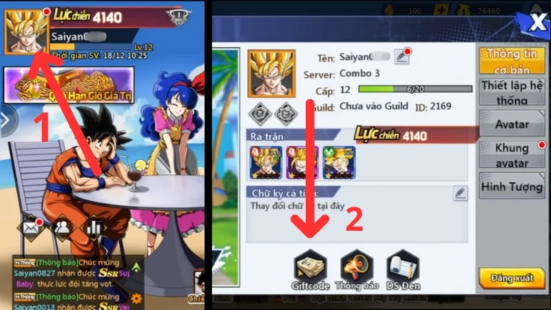 Code Combo Thức Tỉnh Mới Nhất 2026: Trọn Bộ Mã Tân Thủ & Cách Nhập Đá Rồng 2 Cách chọn biểu tượng Giftcode trong game Combo Thức Tỉnh 2026
