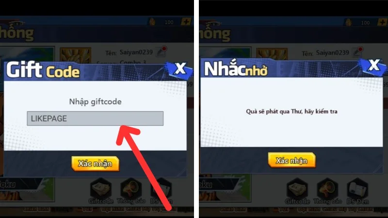 Code Combo Thức Tỉnh Mới Nhất 2026: Trọn Bộ Mã Tân Thủ & Cách Nhập Đá Rồng 3 Điền mã giftcode Combo Thức Tỉnh và nhấn nút Xác nhận đổi thưởng