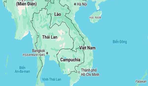 Diện tích Thái Lan so với Việt Nam
