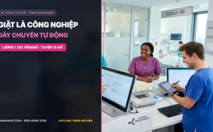 Đơn hàng Giặt là công nghiệp công nghệ cao tại Kanagawa Nhật Bản tuyển Nữ 2026