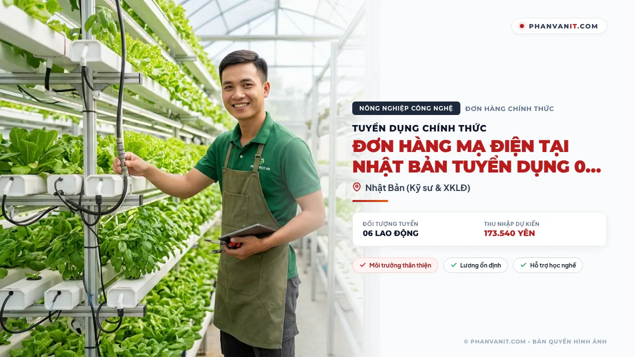 Đơn hàng mạ điện tại Nhật Bản tuyển dụng 06 lao động nữ