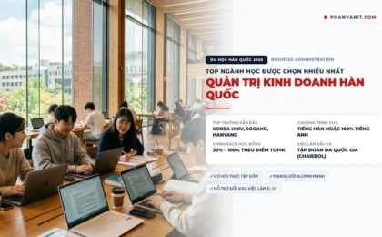 Du học Hàn Quốc ngành Quản trị kinh doanh (Business) 2026: Các trường tốt nhất