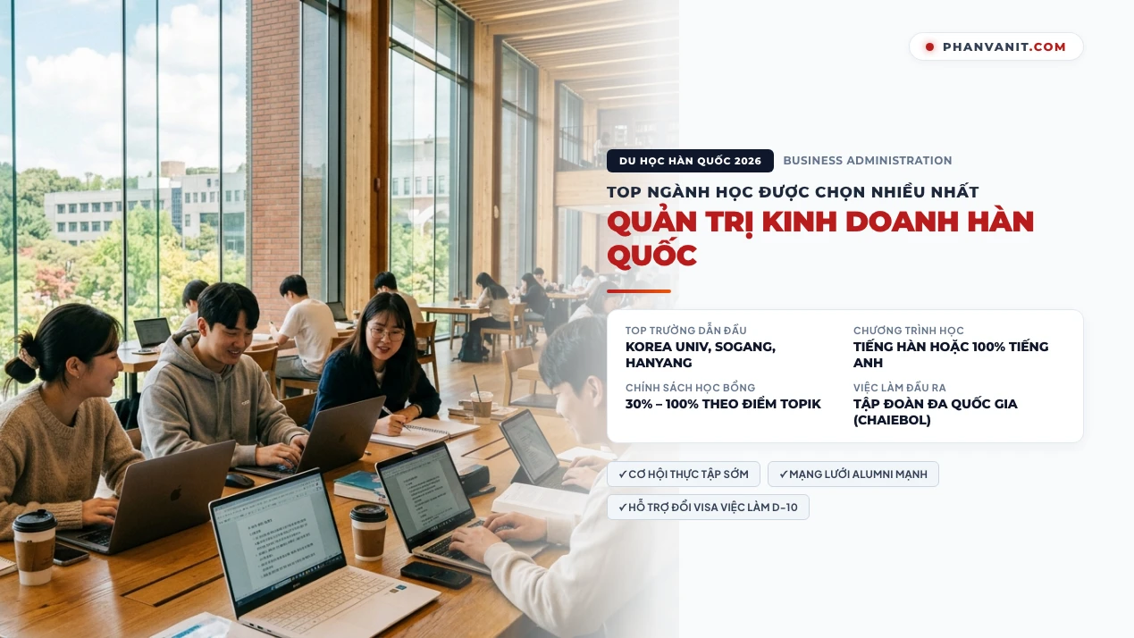 Du học Hàn Quốc ngành Quản trị kinh doanh (Business) 2026: Các trường tốt nhất