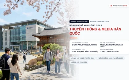 Du học Hàn Quốc ngành Truyền thông & Media 2026: Top trường và Việc làm