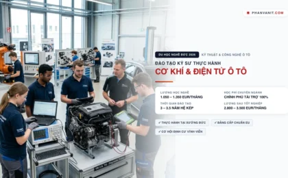 Du học nghề Đức ngành Cơ khí – Điện tử ô tô 2026: Mức lương & Lộ trình