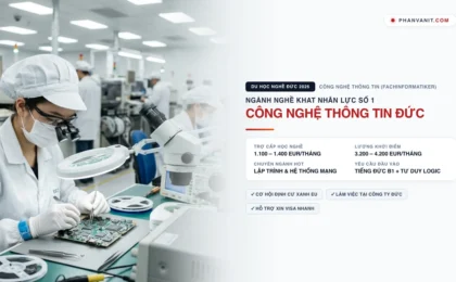 Du học nghề Đức ngành Công nghệ thông tin (IT) 2026: Cơ hội vàng cho lao động trẻ