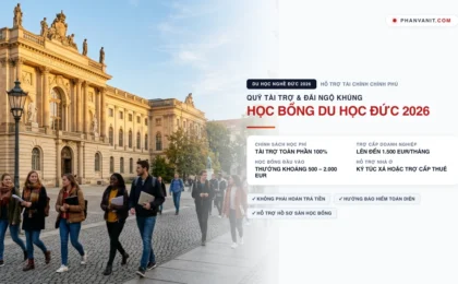 Các loại học bổng và chế độ đãi ngộ du học nghề Đức 2026 cần biết