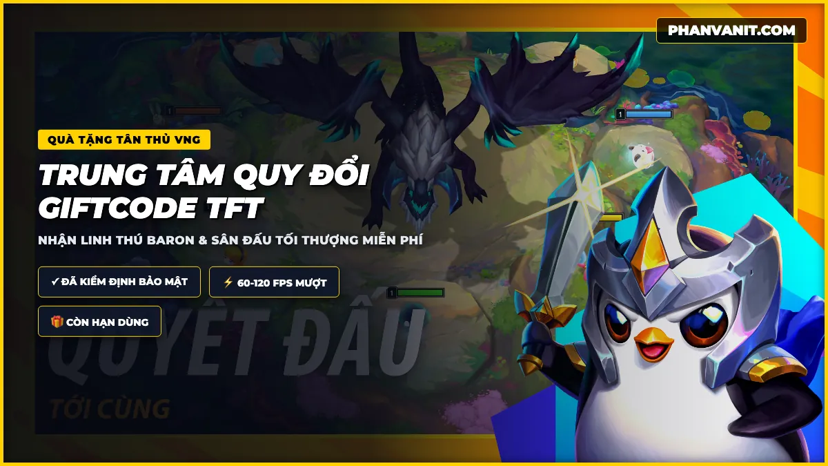 Giao diện trung tâm đổi thưởng Giftcode Đấu Trường Chân Lý Mobile chính thức nhận quà miễn phí 2026