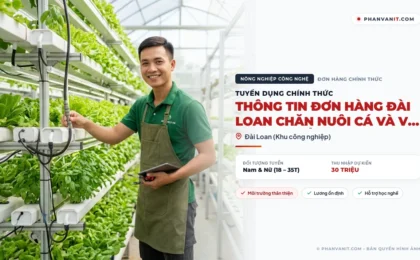 Thông tin đơn hàng Đài Loan chăn nuôi cá và vệ sinh ao hồ
