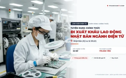 Tuyển 05 nữ đi xuất khẩu lao động Nhật Bản ngành điện tử