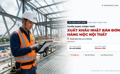 Tuyển 06 lao động xuất khẩu Nhật Bản đơn hàng mộc nội thất