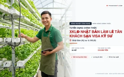 Tuyển 06 Nữ XKLĐ Nhật Bản làm lễ tân khách sạn visa kỹ sư