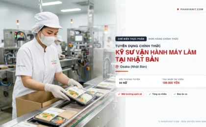 Tuyển dụng 04 Nữ kỹ sư vận hành máy làm tại Nhật Bản